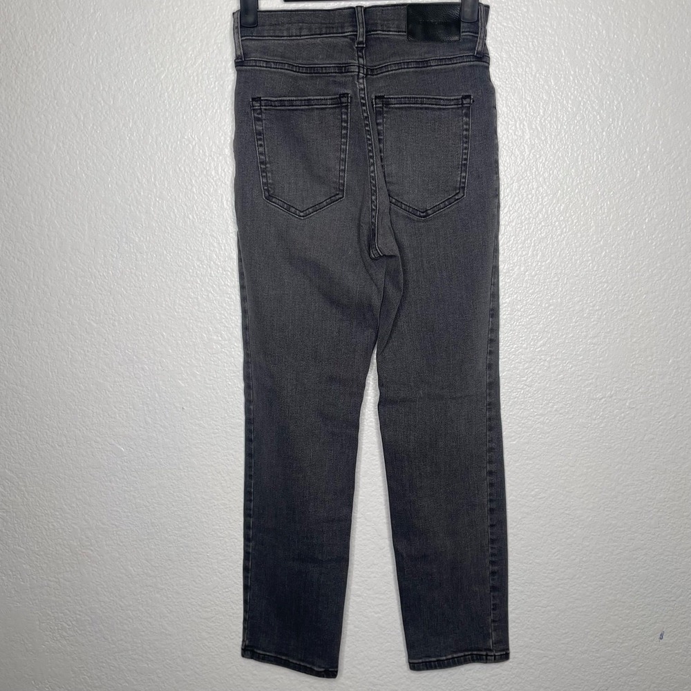 Everlane High-Rise Slim-Straight Ankle Jeans Charcoal Grey Size 25 Ankle - Picture 2 of 14